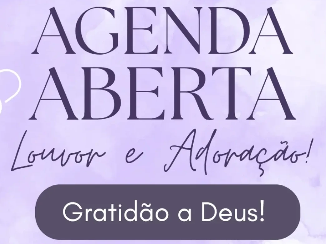 Arte "Agenda aberta": Louvor e Adoração! Gratidão a Deus! Cantor e compositor Francisco Dias